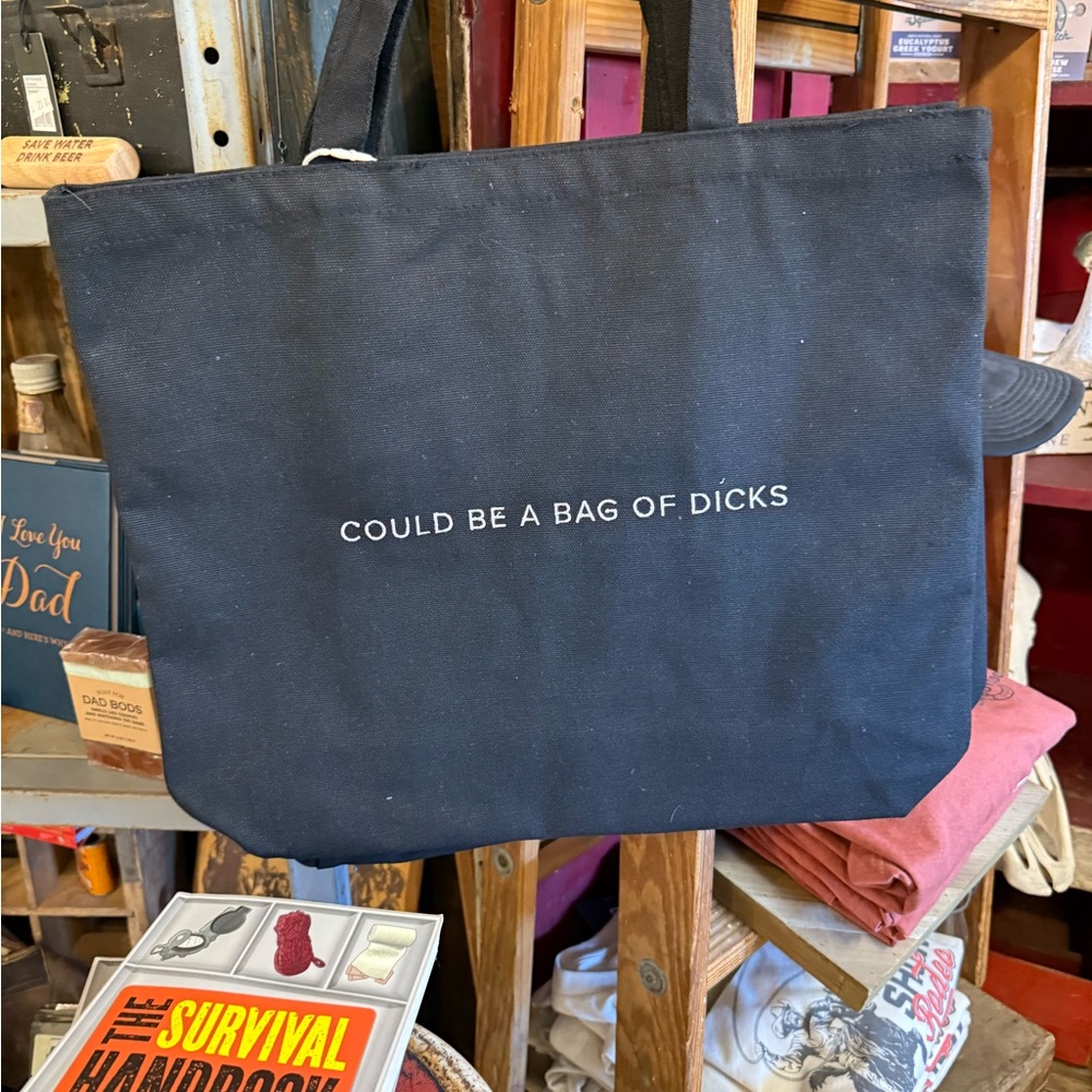 Black Canvas Tote Bag